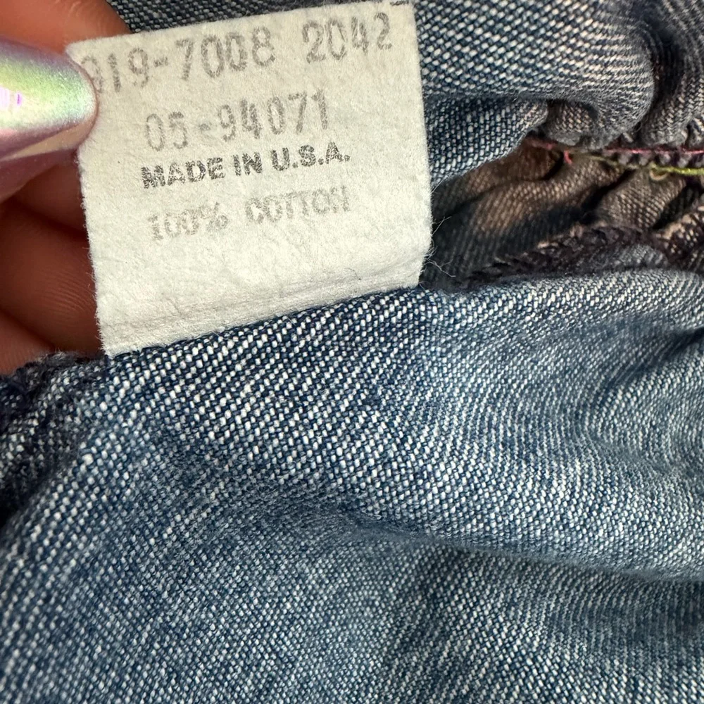 Vintage OshKosh Made in USA Girls Denim Neon Plaid Dress Size 6